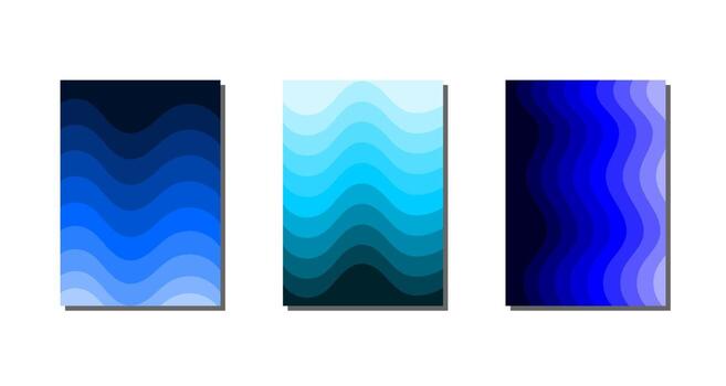 Background set. fluid curved with a nice color vector