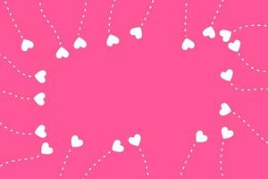 Valentine theme background with little white heart vector