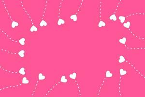 Valentine theme background with little white heart vector