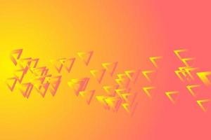 Red yellow gradient background with scattered small triangles vector