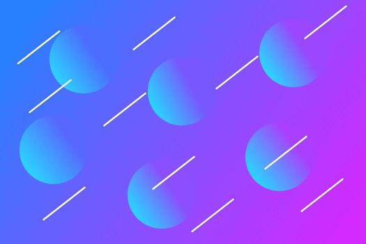 Modern background with beautiful white lines and gradient circles vector