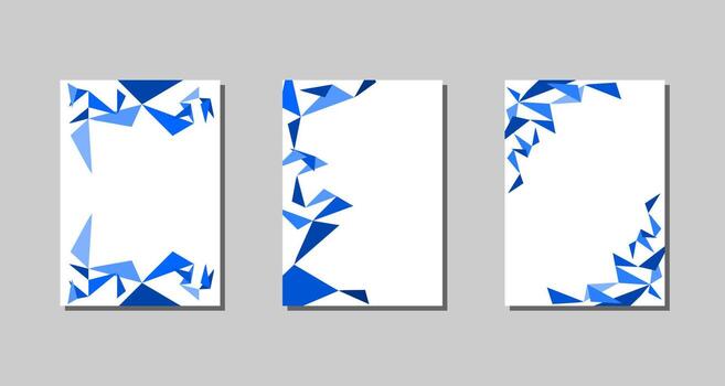 Background set. geometric triangles on the edges vector