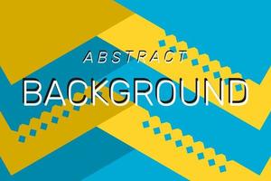 Yellow blue background with abstract bold pattern vector