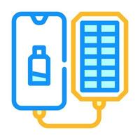 portable solar charger color icon vector illustration