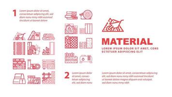 vector de encabezado de aterrizaje de material de construcción