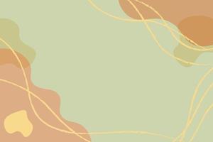 ilustración vectorial con estilo boho. plantillas elegantes de moda abstracta con líneas y formas abstractas orgánicas. beige neutro, fondo terracota en estilo boho. vector