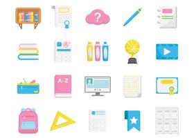 learning icon set design template vector illustration