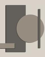 Background of rectangular and circular geometric shapes with coffee tones. vector