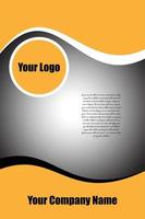 social flyer contain abstract shapes in yellow color .your company name vector