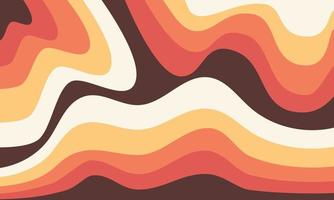 Abstract retro wavy groovy psychedelic background vector