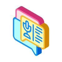 voice chatting with call center isometric icon vector illustration