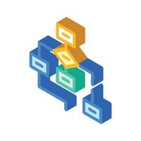 program hierarchy isometric icon vector isolated illustration