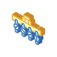 irrigation pipeline system isometric icon vector illustration