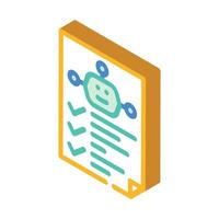 robot task list isometric icon vector illustration