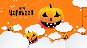 pumpkin and Halloween concept design. Halloween holiday. All Saints' Day vector