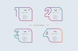 steps of Infographic Levels design for presentation and set of option banners design vector