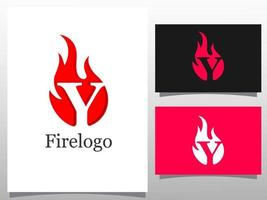 logotype fire . logo design element vector