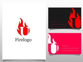 logotipo de fuego. elemento de diseño de logotipo vector