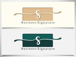 logo design icon for business signature, initial letter T isolated square in white background vector