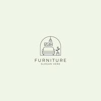 muebles de sofá de logotipo interior vector