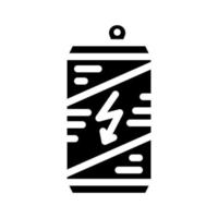 bebida energética glifo icono vector ilustración signo