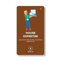 House Expertise Making Woman Architect Vector