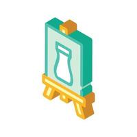 art lesson isometric icon vector color illustration