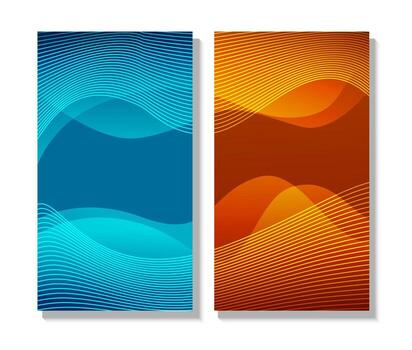 abstract background cover, line wave, vector design