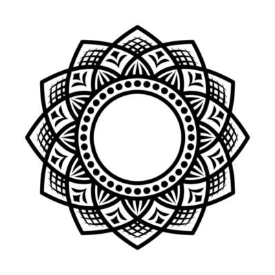 mandala vector  black and white  vintage ornament 01