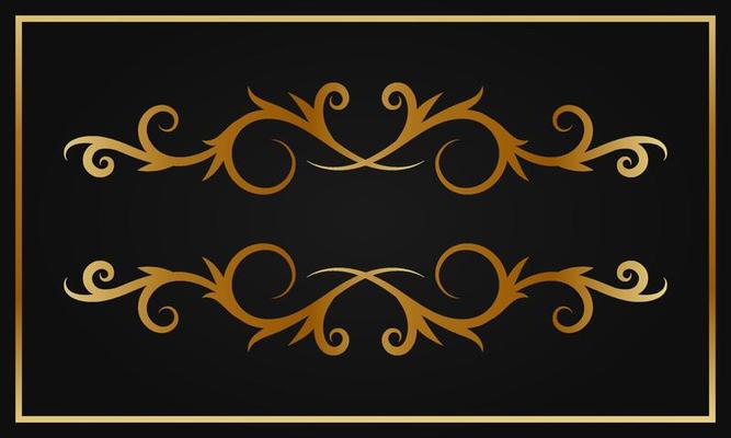 decorative vector border gold decoration 01