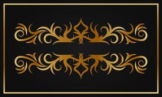 decorative vector border gold decoration 06