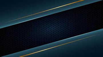 abstract background, transparent hexagonal with golden lines vector