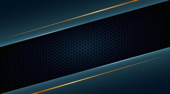 abstract background, transparent hexagonal with golden lines