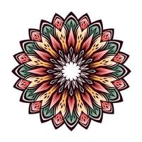 mandala vector, round ornament, colorful vector