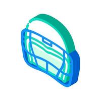 helmet player accessory isometric icon vector illustration