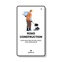 Construcción de carreteras ocupación de reparador ilustración vectorial vector