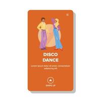 fiesta de estilo retro de baile disco en vector de discoteca