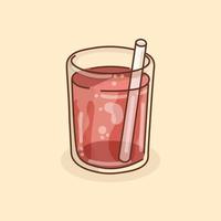 Fresh Ice Tea Vector Illustration