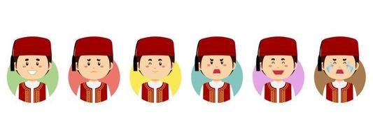 Greeks Avatar with Various Expression vector