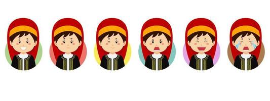 Greeks Avatar with Various Expression vector