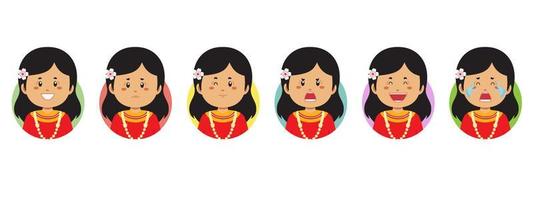 Maldives Avatar with Various Expression vector