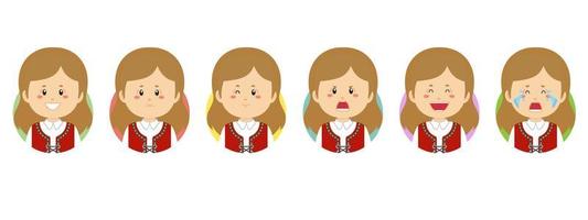 Norway Avatar with Various Expression vector