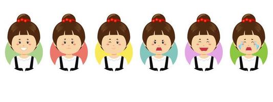 Italians Avatar with Various Expression vector
