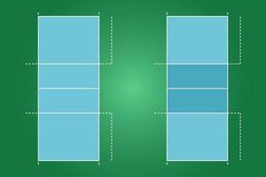 diseño plano de cancha de voleibol-cancha de voleibol, ilustración gráfica de campo de voleibol, vector de cancha de voleibol y diseño.