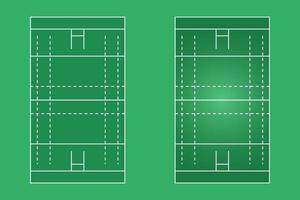 diseño plano de la cancha de rugby, ilustración gráfica del campo de rugbi, vector de cancha de rugby y diseño.