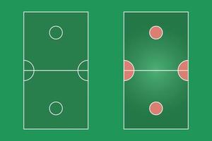 diseño plano de la cancha de takraw, ilustración gráfica del campo deportivo, vector de la cancha de takraw y diseño.