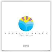 circle sunrise logo premium elegant template vector eps 10