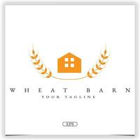 wheat barn logo premium elegant template vector eps 10