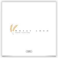 wheat logo premium elegant template vector eps 10