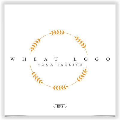 wheat logo premium elegant template vector eps 10